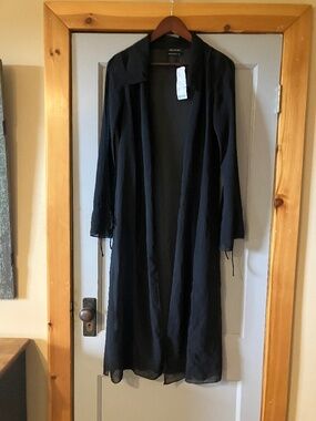 Sheer Black Longline Duster | Urban Outfitters | NWT | Festival Style |